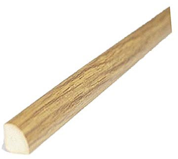 13mm uPVC Quadrant Trim Gap Filling Window Door 1M Plastic Skirting Board TMW Profiles (Oak)