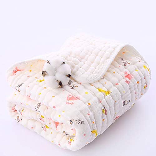 Naturer Babydecke Musselin Baumwolle Sommer Mädchen Krabbeldecke Dünn Kinderwagendecke Kuscheldecke Baby Decke für Deep Sleep-Super weich und flauschig,Giraffe muster