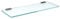 bijon Glasregal Glasablage Wandregal Glas Bad-Regal Glas Badezimmer Regal Badablage Ablageregal - 8mm Hartglas, 50 x 15 cm, Milchglas + Halterung F - Chrom Glanz Optik