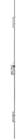 Serrure à Encastrer Multipoints, 3 Points, Norme NF QC, avec 2x2 Pênes Ronds, Hauteur 2250 mm, Sans Gâches, Verrouillage Sécurisé, Têtière Acier Zinguée, Utilisation Cylindre Européen, THIRARD