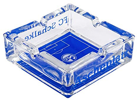 FC Schalke 04 Aschenbecher Ascheplatz eckig Glas + Lesezeichen I love | Ascher, S04