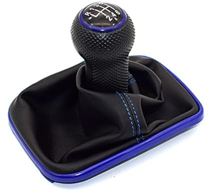 MKptopia 23 mm Schaltknauf Gaitor Boot kompatibel mit VW Golf 4 IV MK4 GTI R32 Bo-ra Je-tta - 6 Gänge, Blau