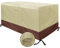 MEEYI Gartenmöbel Abdeckung mit Seitlicher Spanngurt 170x94x70cm, für Gartentisch Stühle Und Möbelsets Winterfest Stern Schutzhülle für Gartentisch Sitzgruppe, Beige und Kaffee