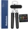 Mebotem Tin Opener Manual, Handheld Heavy Duty Can Opener, Stainless Steel Smooth Edge Hand Can Openers, Easy Turn Knob Bottle Opener, Top Lid Kitchen Essentials Gadgets Tool, Black