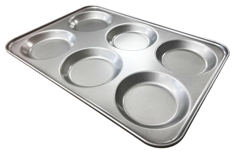 Chabrias Ltd 6 Cup Large Yorkshire Pudding Tray, Non-Stick Baking Tin for Traditional Roasts, Heavy Duty, Easy Clean, Oven Safe, Made in England, Ideal for Crispy and Even Bakes