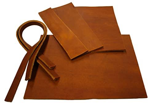 Förster-Fellnest 1. Sortierung - Starkes Fettleder in großer Zuschnitt Auswahl - Antikleder, Dickleder, Rindleder | Cognac - braun, Whisky, karamel