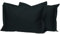 Pizuna 400 Fadenzahl Baumwolle Oxford Kissenbezug 50 X 75 Schwarz, 2-teilig 100% langstapelige Baumwolle weiche Mako-Satin weben luxuriös Kissenbezug mit 5cm Rahmen und 20cm Klappe