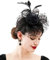 Oenothera Kopfschmuck Fascinator, Fascinator Hut Damen, Hochzeit Mesh Stirnband, mit Haarspange und Haargummi für Damen Mädchen Abend Partys
