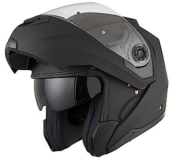 EOLE Klapphelm SUBTLE Matt Schwarz – ECE R 22.06 Zulassung – Größe L (59-60cm) – ABS-Schale