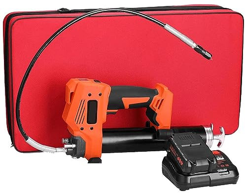 JINTAOMA 20v Cordless Electric Grease Gun,Cordless Grease Gun, Heavy Duty Manual Grease Gun Tool, Lubricating Oil Refueling Tool, Inclued Battery With Carrying Case