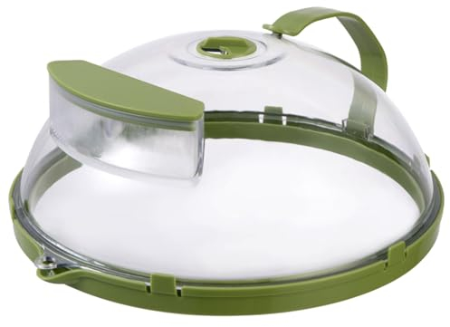Newwyt Tapa Protectora para Salpicaduras de microondas, Platos Transparentes, Cubiertas para Platos, Cubierta para Alimentos para Horno microondas con asa y Caja de Almacenamiento de Agua