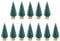 Mini Weihnachtsbaum 12 STK Deko klein Tannenbaum Tanne mit Schnee Effek Grün Christbaum Weihnachtsdeko für Tischdeko Basteln Schaufenster (4.5 cm)