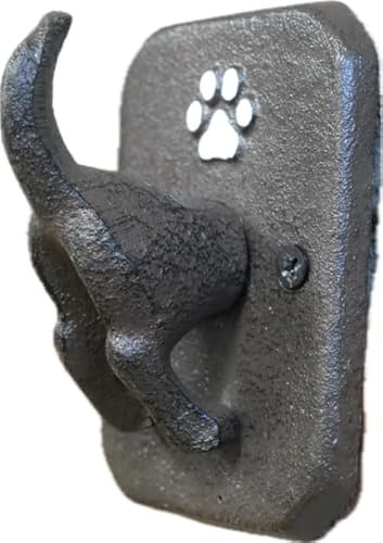Venture Vehicles Ltd Animal Coat Hook | Dog Tail | Black | Dog Lead Wall Coat Hook | Dog Owner Theme Home Decor
