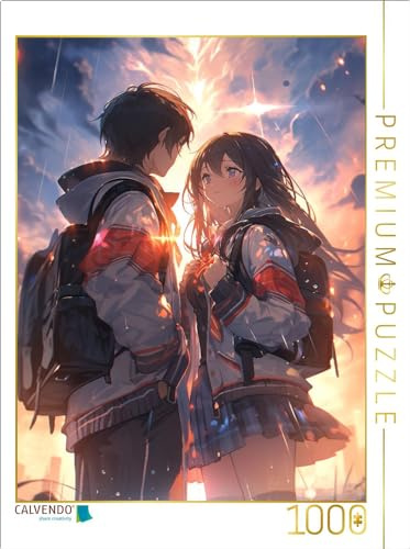 CALVENDO Puzzle Nach der Schule - Manga Liebespärchen | 1000 Teile Lege-Größe 64 x 48 cm Foto-Puzzle für glückliche Stunden