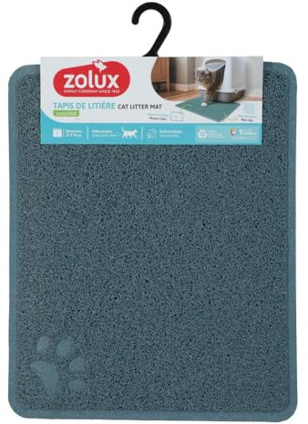 zolux - Tapis d'hygiène 37 x 45 cm bleu pour maison de toilette chat