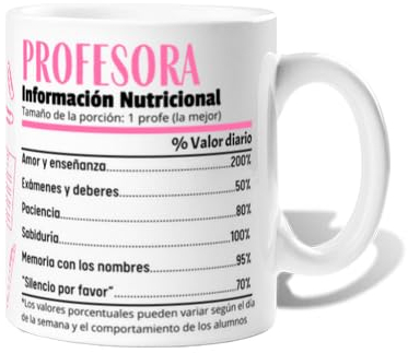 La Tostadora Taza Regalo Profesor Profesora - Tazas Divertidas Para Regalar a Profesores Maestros Maestras - Taza Original Profe - Regalos Originales Para Profesores - Regalos Graciosos Divertidos