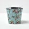 HOMESCAPES Cache-Pot décoratif en Zinc à Motif Roses, Pot de Fleur en métal à Motif Floral