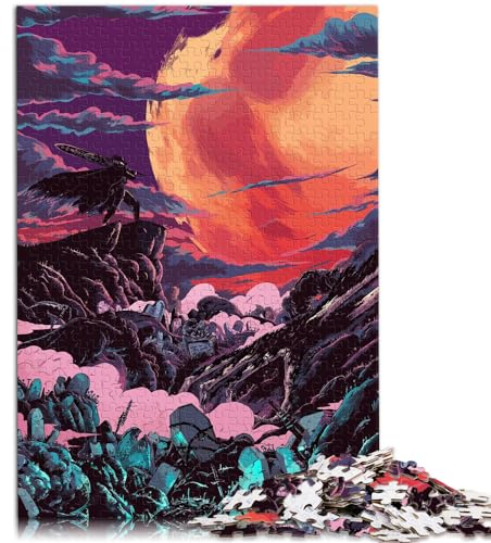 1000-teiliges Puzzle, Bloodborne-Spiel, für Erwachsene und Kinder, Holzpuzzles für Erwachsene, lustige Puzzlespiele, Größe: 50 x 75 cm