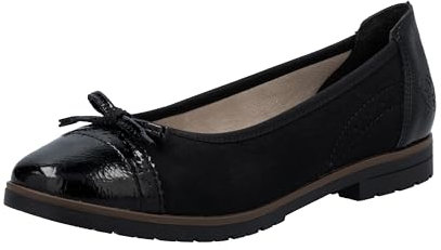 Rieker Femme 45358 Ballerines, Noir, 40 EU