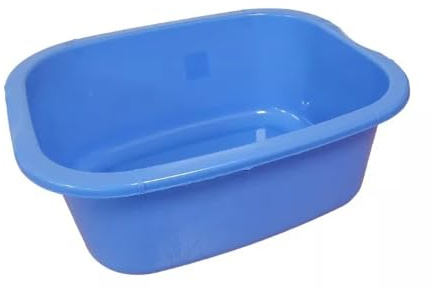 Vision4ever 1x Light Blue 11 litres Washing Up Bowl Rectangular Plastic Multi-Purpose Large Rectangular Washing Up Bowl