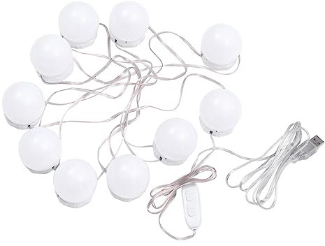 HOMSFOU Led Kosmetikspiegelleuchte Led-glühbirnen Usb-stromversorgung Helligkeit Einstellbar Farben Flimmerfrei Augenlichtschutz Für Make-up Körperpflege Rasieren Installieren