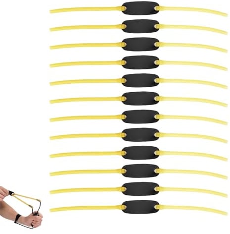 Fionda Professionale da Tiro per Adulti, 12 Pezzi, Elastici in Lattice Naturale, per Caccia Pesca Tiro