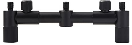 Pineeseatile carp fishing buzz bars Fishing Rod Bracket Carp Fishing Buzz Bars Bite Alarm Holder Telescopic Fishing Rod Support with 2 Heads for Fishing Black