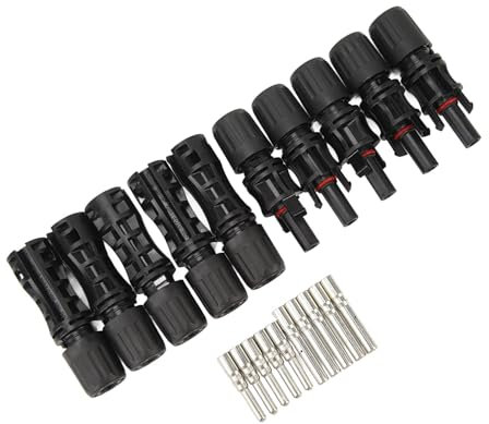 HELEVIA 5 Set Connettore del Pannello Solare Maschio Femmina IP67 Impermeabile 1500V 50A Connettore Fotovoltaico Resistente alla Tensione per Il di Energia Solare