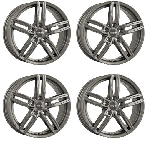 4x Carmani Felgen Alufelgen 14 Paul 6,5x16 ET42 5x112 hyper gun kompatibel mit VW Beetle Caddy Eos Golf Plus Golf V Variant Jetta Golf V Golf VI