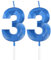 Royal Blue 33th Birthday Candles, 3D Number33 Candle for Cake, Women Men 33th Birthday Decorations,Sapphire Candle Topper Blue Cake Decorations for Birthday Party Wedding Anniversary Supplies