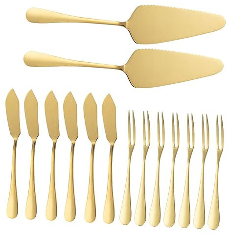 Cabilock Ensemble de Gâteau de Mariage Et de Serveur en Acier Inoxydable Ensemble de Gâteaux pour Anniversaire Fourchette à Beurre Outils de Coupe de Fromage