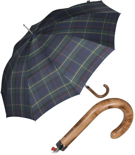 Knirps Herren Stockschirm Regenschirm Long AC - Check Hunter