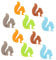 ABOOFAN Unique Squirrel Tea Bag Holders 10 Piece Silicone Wine Cup Markers for Stylish Tea Time