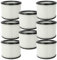 vhbw 8x Cartouche filtrante compatible avec Nilfisk Multi II 30 T, II 22 Inox, II 22 aspirateur - Filtre pour particules fines, plastique
