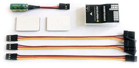 Quolefly HOBBYEAGLE A3 Super 4 Flight Controller Stabilisator 6 Achsen Kreisel für RC Festflügelflugzeug RC Flugzeug Gyro Stabilisator mit Programmierkarte für FPV-Modellflugzeug (A3 Super4 Basic Set)