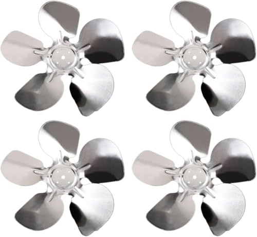QYMDRION Aluminium Lüfterflügel, Ventilator Propeller, Für Kondensatorkühlmotor, Haushalts Aluminium 5-Blatt-Elektrolüfter Blatt mit Mutternabdeckungsbasis (aluminum 200mm)