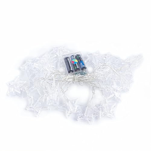 yeeplant Filo di luci LED con clip a forma di stella, 10 m, 80 luci, luminose e colorate, per casa e camera da letto