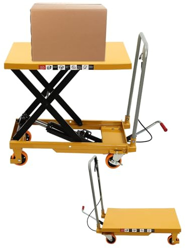 Tavolo Elevatore a Forbice, Carrello Elevatore a Forbice Singolo, Carrello Elevatore a Forbice Singolo con 4 Ruote, Carrello Elevatore, Sollevatore Idraulico per Movimentazione,150kg