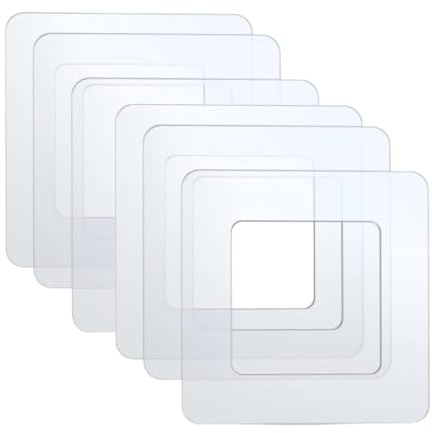 Lichtschalter-Schutz, Wand-Tapetenschutz, für Lichtschalter, Schutzrahmen, Aufkleber für jeden Schalterbereich, 6 Stück