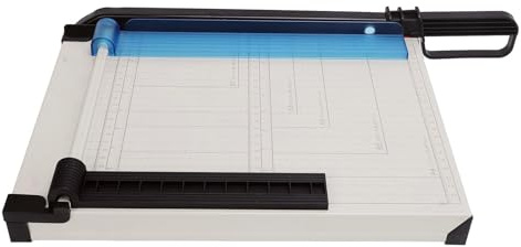 Massicot A4 Machine à Couper avec Base en Métal, Protection de Sécurité et Ajusteur de Papier Magnétique, B5 A5 B6 B7 Guillotine pour Home, Capacité 15 feuilles, Parfait pour Photo, Papier