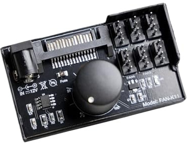 Computer Cooling Hub - ABS PWM Adapter, Adjustable Fan Splitter | 7x4x2.8cm Compact Device With Consistent, Efficient Accessory for Laptop Server Workstation Game Room Overclocking Setup