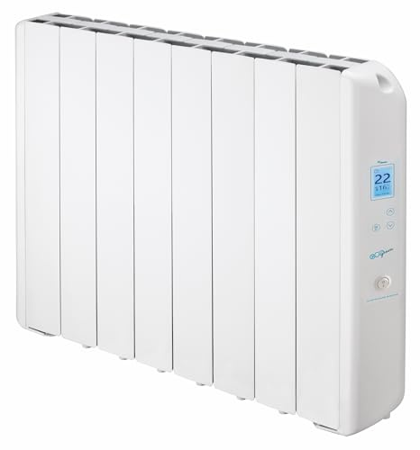 FARHO | Radiateur électrique à inertie fluide 1330W | FARHO Eco Green WiFi Ultra 08 Eléments | Blanc | WiFi Intégrée | Basse Consommation | Garantie 20 ans