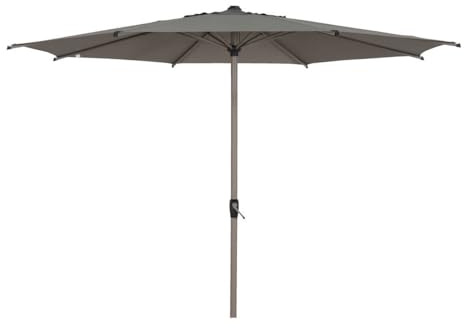 HESPERIDE - Parasol Droit Rond Loompa - 3m - Protection UV, Toile Amovible Déperlante et Inclinable - Structure Acier Traité Antirouille