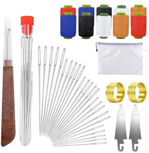 41 Pezzi Set Di Strumenti da Cucito,Aghi in Acciaio,5 Tipi di Aghi