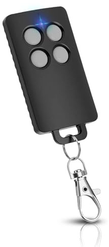 Telecomando per cancello AAM0121 compatibile SCS Sentinel telecomando 433,05-434,79 MHz, 4 canali, codice girevole sicuro, portata 50 m, sostituzione garage e cancello grigio (confezione da 1)