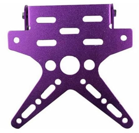 Kennzeichenhalter aus Aluminiumlegierung, verstellbare, mehrfarbige Nummernschildhalterung(Purple)