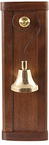 kabelgebundene elektromechanische Klingel, mit klaren Klang, sorgfältig verarbeitet, gefedert, zuverlässig, modern, montagefreundlich, aus Messing, Holzausführung Mulino 8V DNT-222 Sundi Zamel