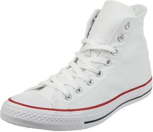 Divadames Womens High Top Lace Up Flat Canvas Pumps Ladies Casual Plain Shoes Size (White, UK Footwear Size System, Adult, Women, Numeric, Medium, 8)