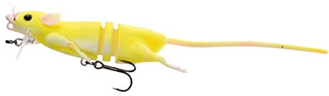 Savage Gear 3D Rad Ratte, Rattenimitat, Hechtköder, Angelköder zum Spinnfischen, 20cm, 32g, Golden Albino, 1 Stück