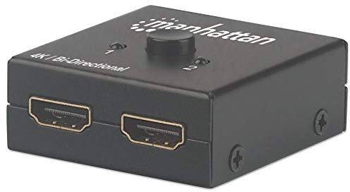 Manhattan 207850 4K bi-direktionaler 2-Port HDMI-Splitter/Switch 4K 30Hz, manuelle Auswahl, passiv Schwarz